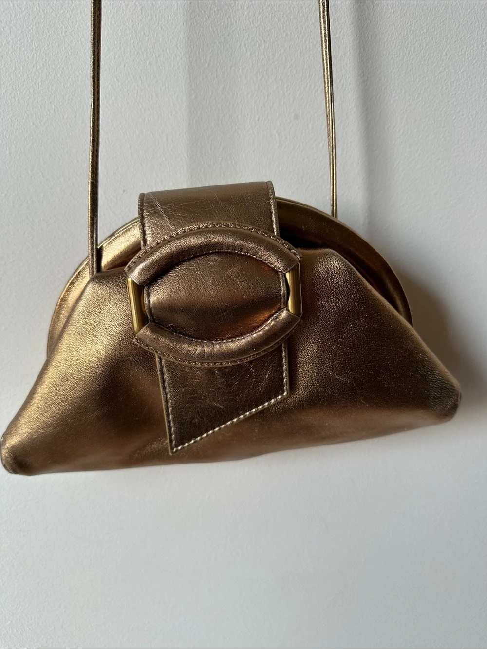 Banana Republic Mini Stella Cloud Clutch - Metallic Bronze Leather